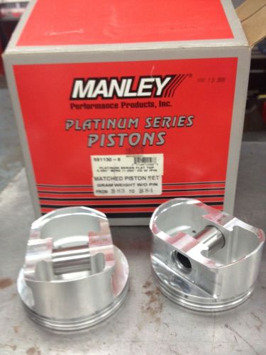 Manley chevy pistons  591130-8 flat top  4.030&#034; bore w/3.480&#034; sbc (new)