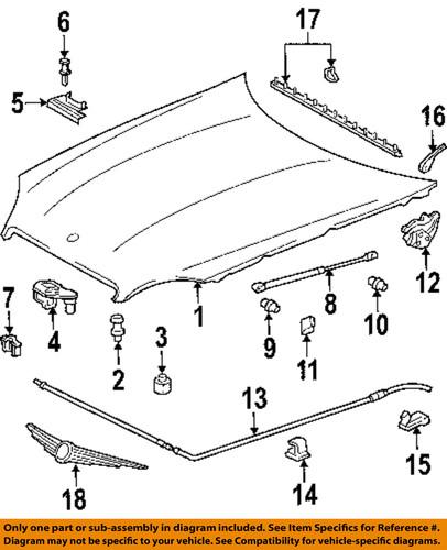 Chrysler oem 5101655aa hood-hood bumper