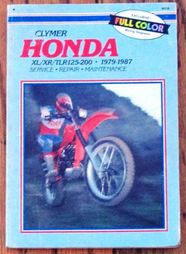 1979-1987 honda xl xr tlr 125 250 clymer owners manual