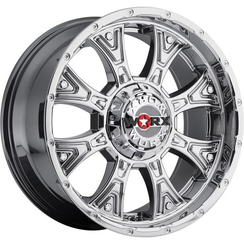 18x9 chrome worx tyrant 805 5x4.5 &amp; 5x5 +12 wheels terra grappler 255/60r18