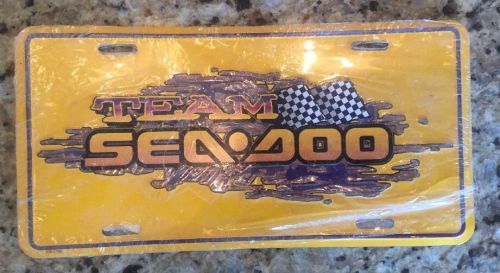 New! team seadoo sea doo bombardier license plate/plaque yellow jet ski xp gtx