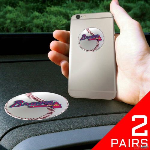 Fanmats - 2 pairs of mlb atlanta braves dashboard phone grips 13104