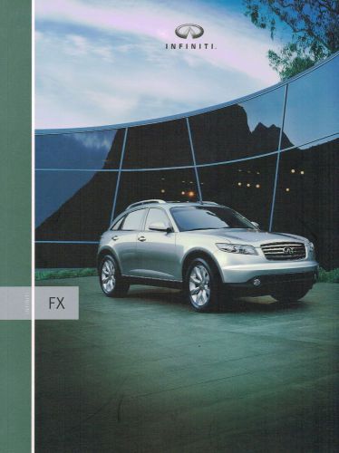 2005 infiniti fx brochure / catalog with color chart: fx35, fx45, 35, 45