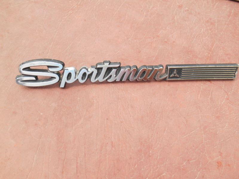 Dodge sportsman chrome emblem  nice driver quality 3 pins