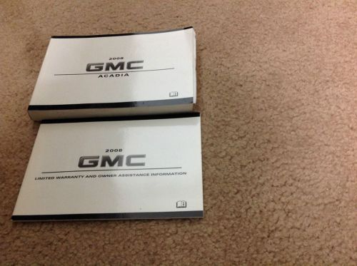 2008 gmc acadia owners owner operators manual factory oem