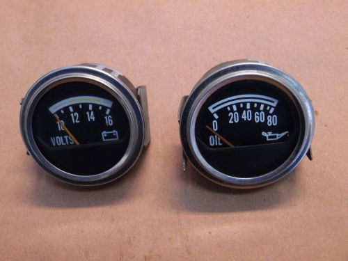 Jeep cj factory volt and oil pressure gauge 78-86 cj5 cj7 cj8 faria gauges