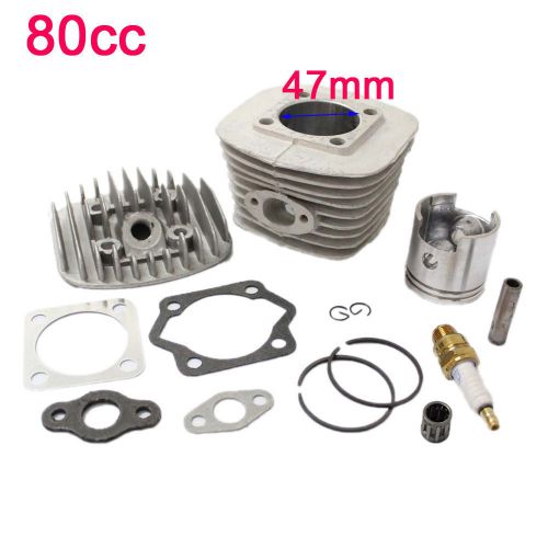 47mm 60cc 80cc gas motorized bicycle bike engine cylinder head set piston kits