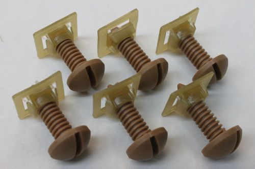 Camaro/firebird interior rear hatch screws w/ nuts set of 6 saddle tan