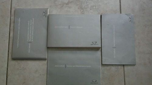 2015 infiniti q40 owner&#039;s manual w/ warranty info booklets - no case - oem