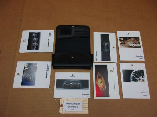 04 cayenne turbo awd porsche 955 6 booklets manuals + 1 black bag 176,504