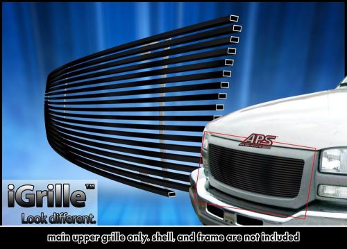 For 2003-2007 gmc sierra 1500/2500hd/3500 black stainless steel billet grille