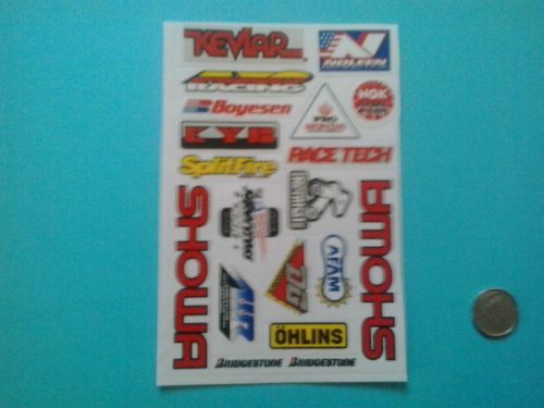 Pro honda/nkg/afam/dg pipes 19 pc motocross dirt bike atv atc sticker set