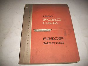 1960 ford car shop service manual usa issue fairlane galaxie starliner sunliner