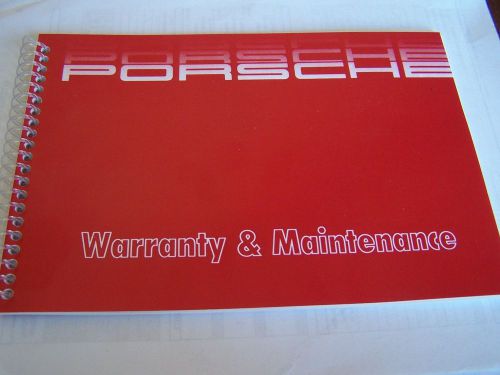 1986 porsche 911 owners maintenance book carrera parts service reprint