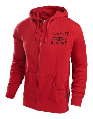 Troy lee designs winning zip-up hoodie sweatshirt - garnet red - all sizes