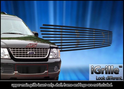 For 2002-2005 04 03 ford explorer bumper black stainless steel billet grille