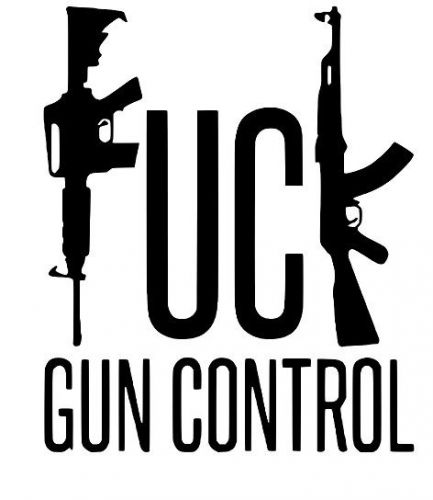 F@ck gun control vinyl decal