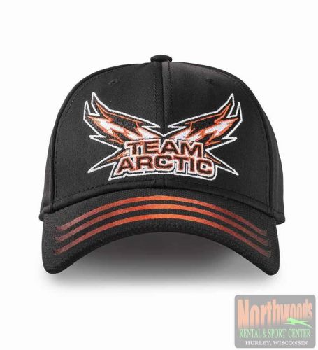 Arctic cat team arctic performance adjustable cap hat - black / orange 5253-135