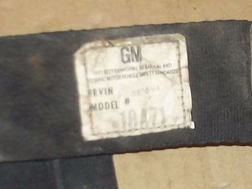 1971 chevy gmc pickup left side retractor &amp; belt original gm black