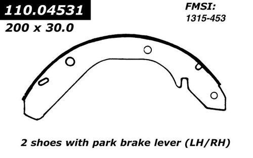 Centric 111.04531 brake pad or shoe, rear-new brake shoe-preferred