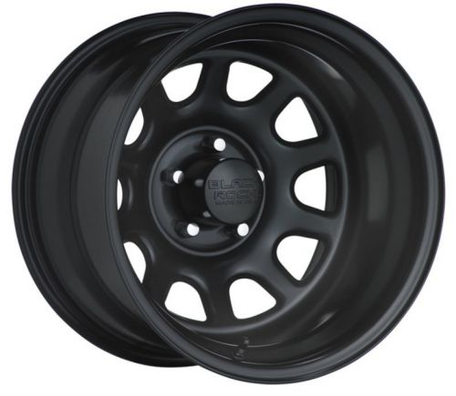 Black rock 942b-688145 single 16x8 type d series 942b matte black steel wheel