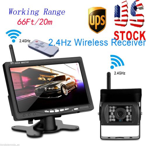 Built-in wireless rear view backup camera night vision+7&#034; monitor for rv truck