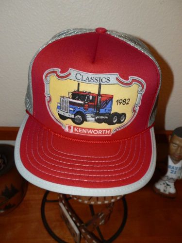 Vintage kenworth classics 1982 truck padded foam rope mesh cap hat