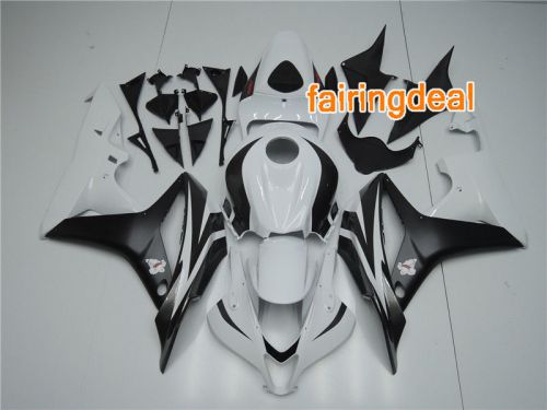 Injection fairing new white black bodywork  for honda 2007 2008 cbr 600rr f5 x21