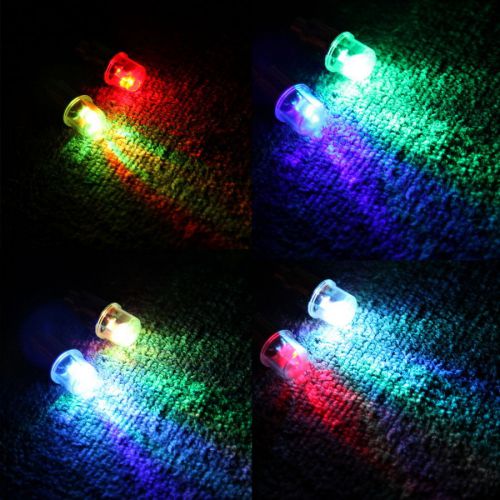 4* flash bike bicycle car wheel tire tyre valve cap neon lamp led light bulbs