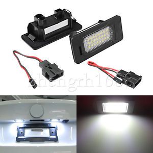 2pcs license plate light lamp error free fit for audi b8 a4 a5 s4 s5 q5 tt white