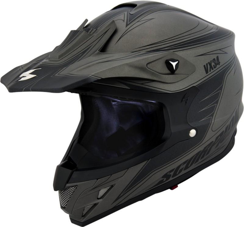 Scorpion vx-34 spike phantom - off-road/dirt helmet - xs