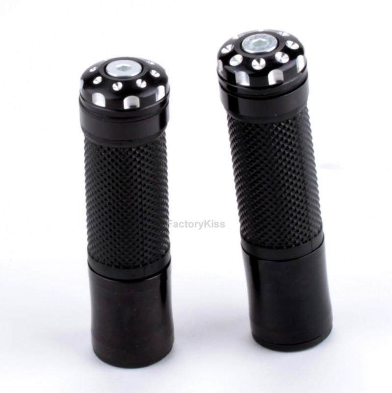 Smf motorcycle handlebar rubber hand grips 7/8" black 