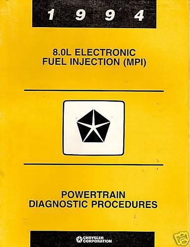 1994 dodge truck 8.0l diagnostic service manual