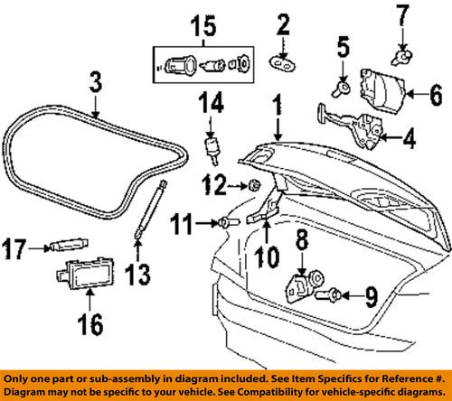 Chrysler oem 5074536ac trunk lid