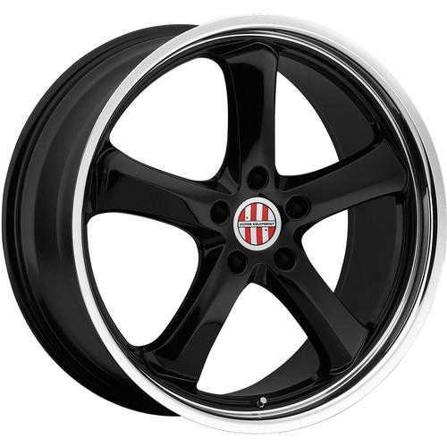 20x8.5 black victor equipment turismo wheels 5x130 +45