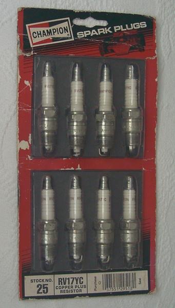 Champion rv17yc spark plugs - set of 8 - copper plus resistor!