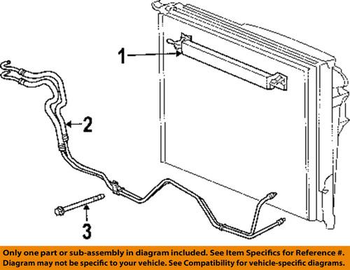 Mopar oem 4598005af transmission oil cooler-hose & tube assembly