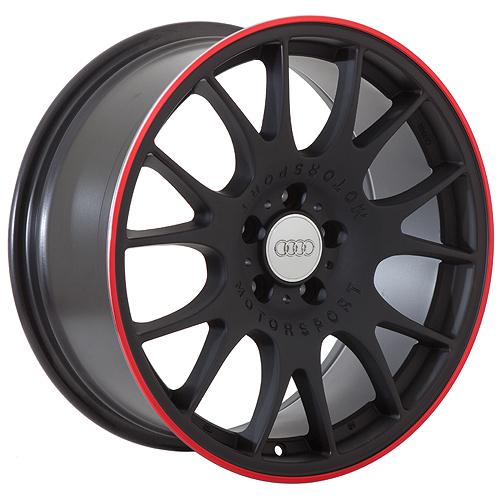 18" black red stripe audi a3 a4 a6 a8 s4 s6 s8 tt rims