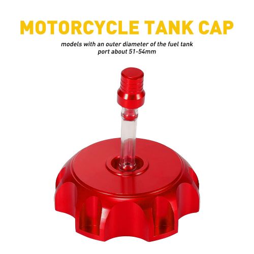 1pcs 52mm red motorcycle gas fuel tank cap vent air valve breather tube pit pipe