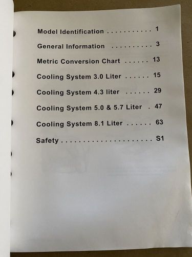 Oem volvo penta p/n 7748163 workshop manual cooling 3.0 4.3 5.0 5.7 8.1 l (used)