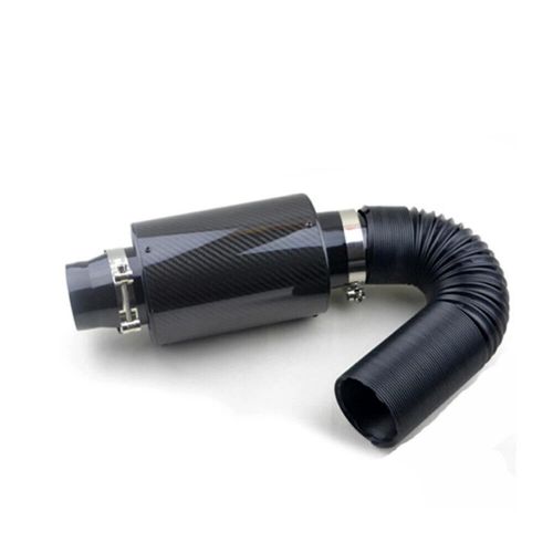 Air intake filter kit 76mm/3inch cold air universal car intake pipe carbon fiber