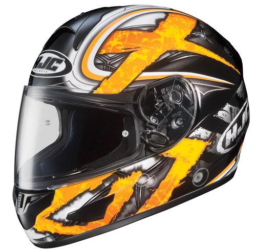 Hjc cl-16 shock motorcycle helmet black, dark silver, yellow xsmall