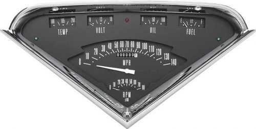 1955-59 gm truck black tach force dash gauges