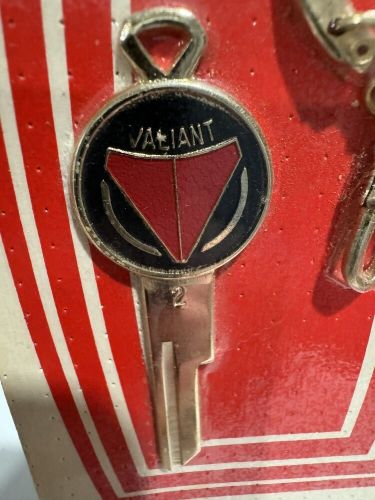 1968 plymouth valiant  uncut key &amp; keychain goldcrest gold plated moc key-mate