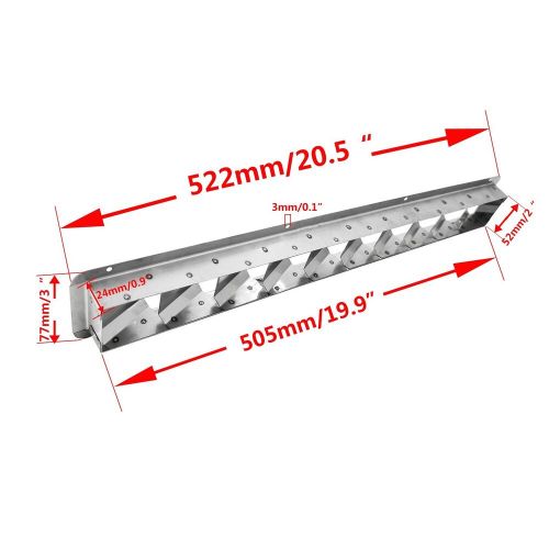 Isure marine boat louver vent 20.5&#034; x 3&#034; stainless steel 10 slots ventilation