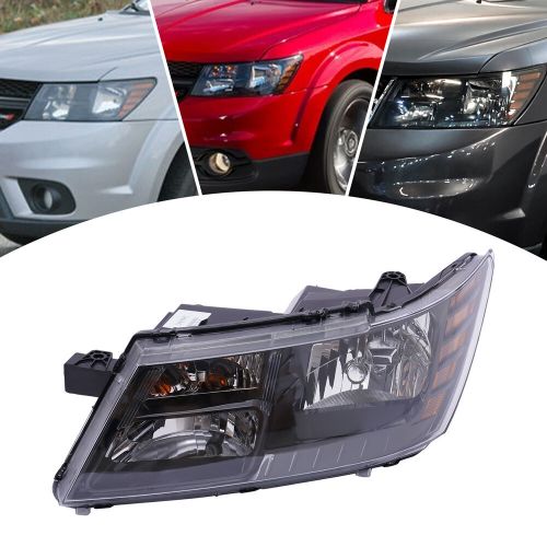 Left driver side halogen headlight headlamp for dodge journey 2009-2018 black