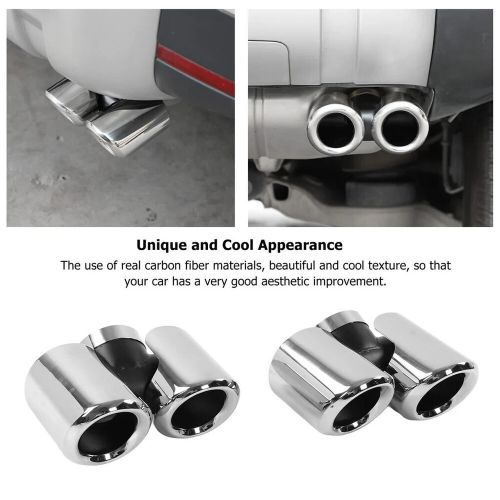 Quad exhaust tip stainless steel carbon fiber tail throat muffler tip