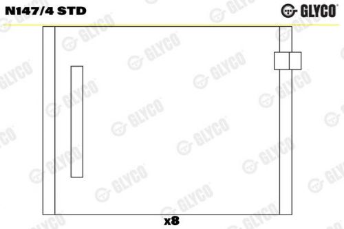 Camshaft bushes fits seat cordoba 6l 1.4d 02 to 09 glyco 038103673a 038103673b