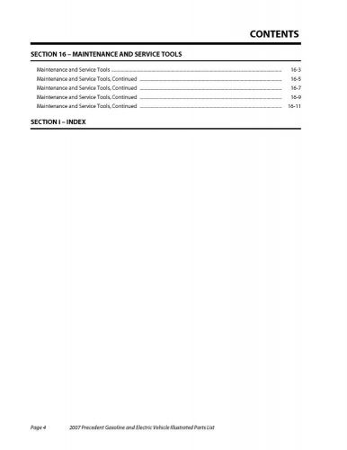 Illustrated parts list fits 2007 club car precedent golf car gas &amp; electric 1032