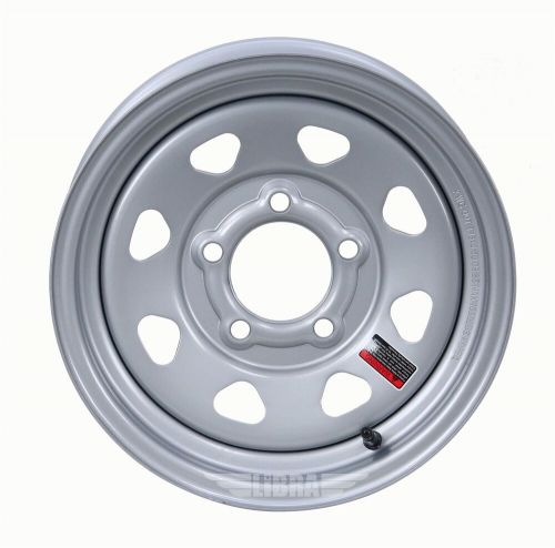 Libra 13 x 4.5 trailer wheel 5 lug on 4.5&#034; bolt pattern silver spoke -17019